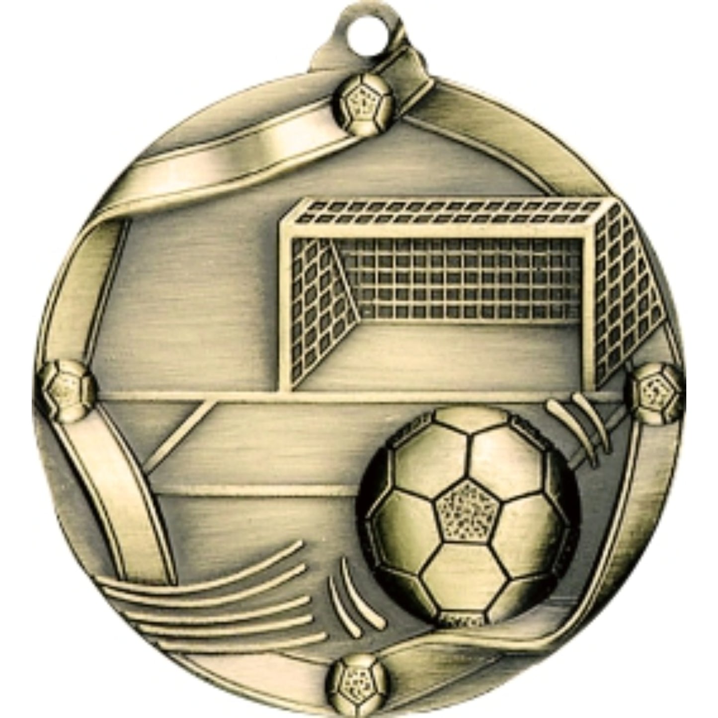 Ribbon Soccer Medal 2.25" / Gold