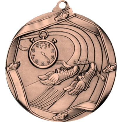 Ribbon Track Medal 2.25" / Bronze (Copper Tone)