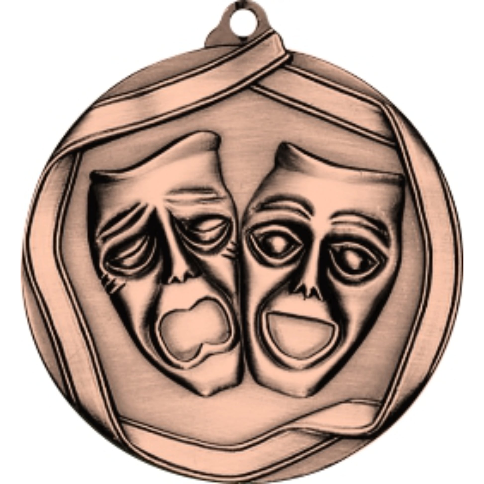 Ribbon Drama Medal 2.25" / Bronze (Copper Tone)