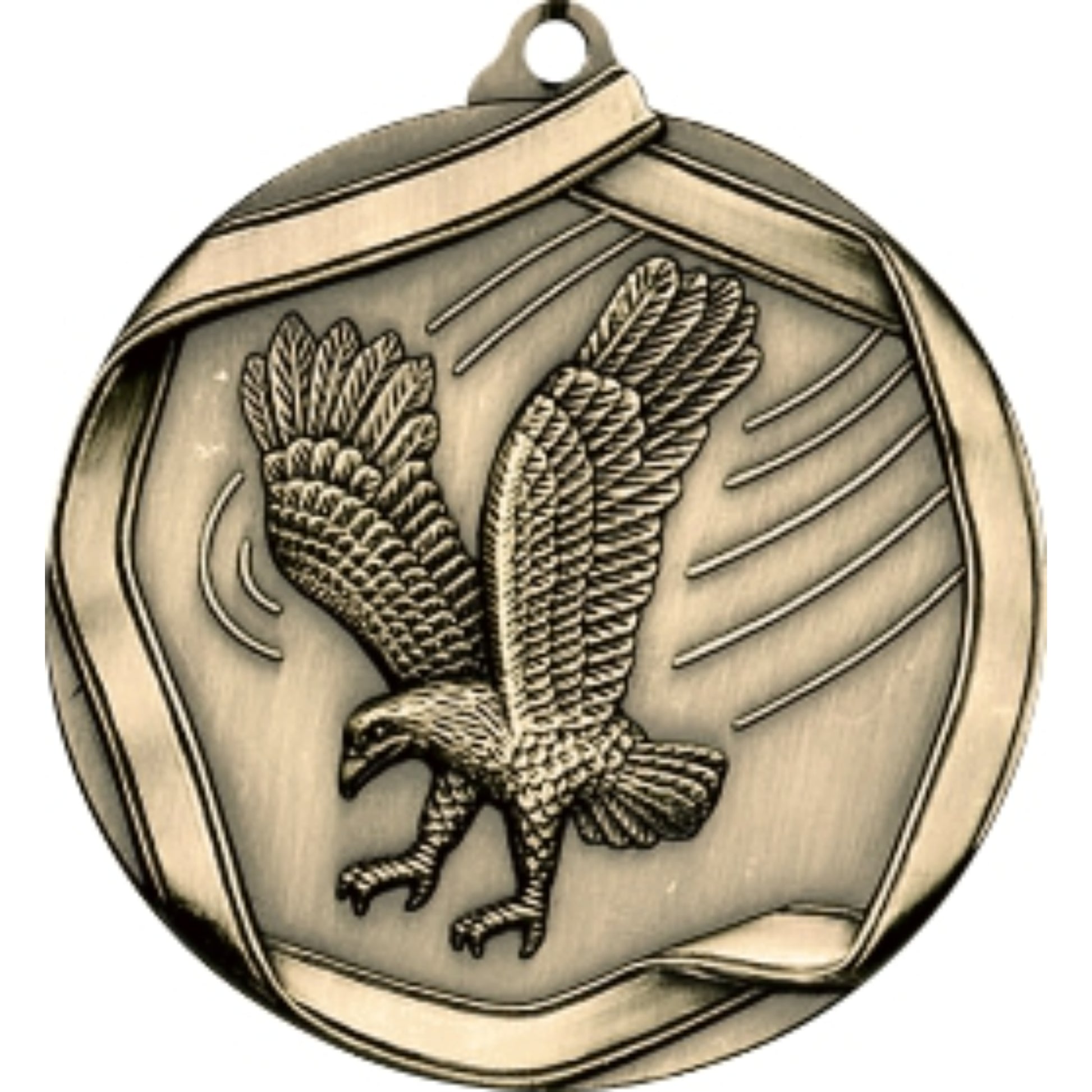 Ribbon Eagle Medal 2.25" / Gold