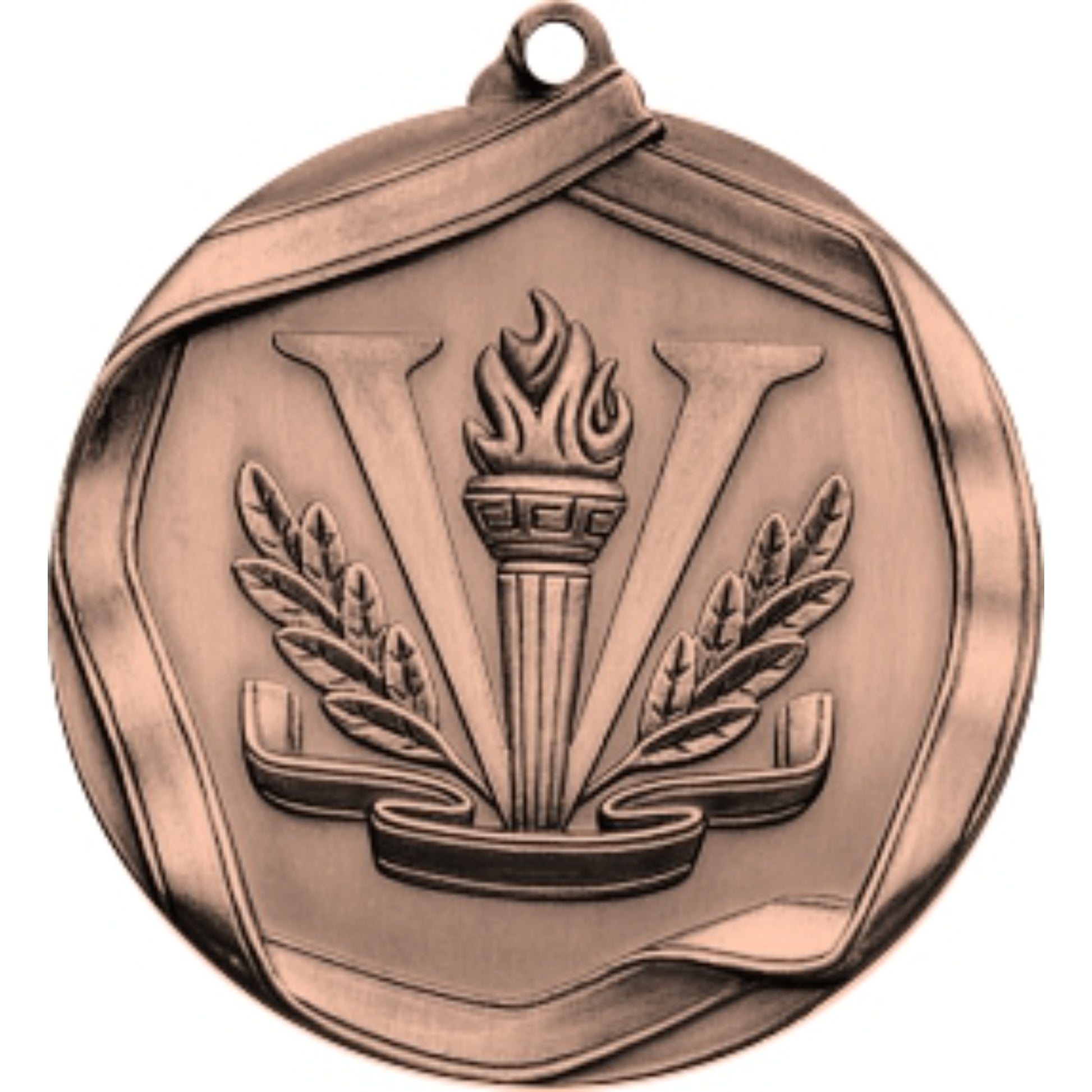 Ribbon Victory Medal 2.25" / Bronze (Copper Tone)