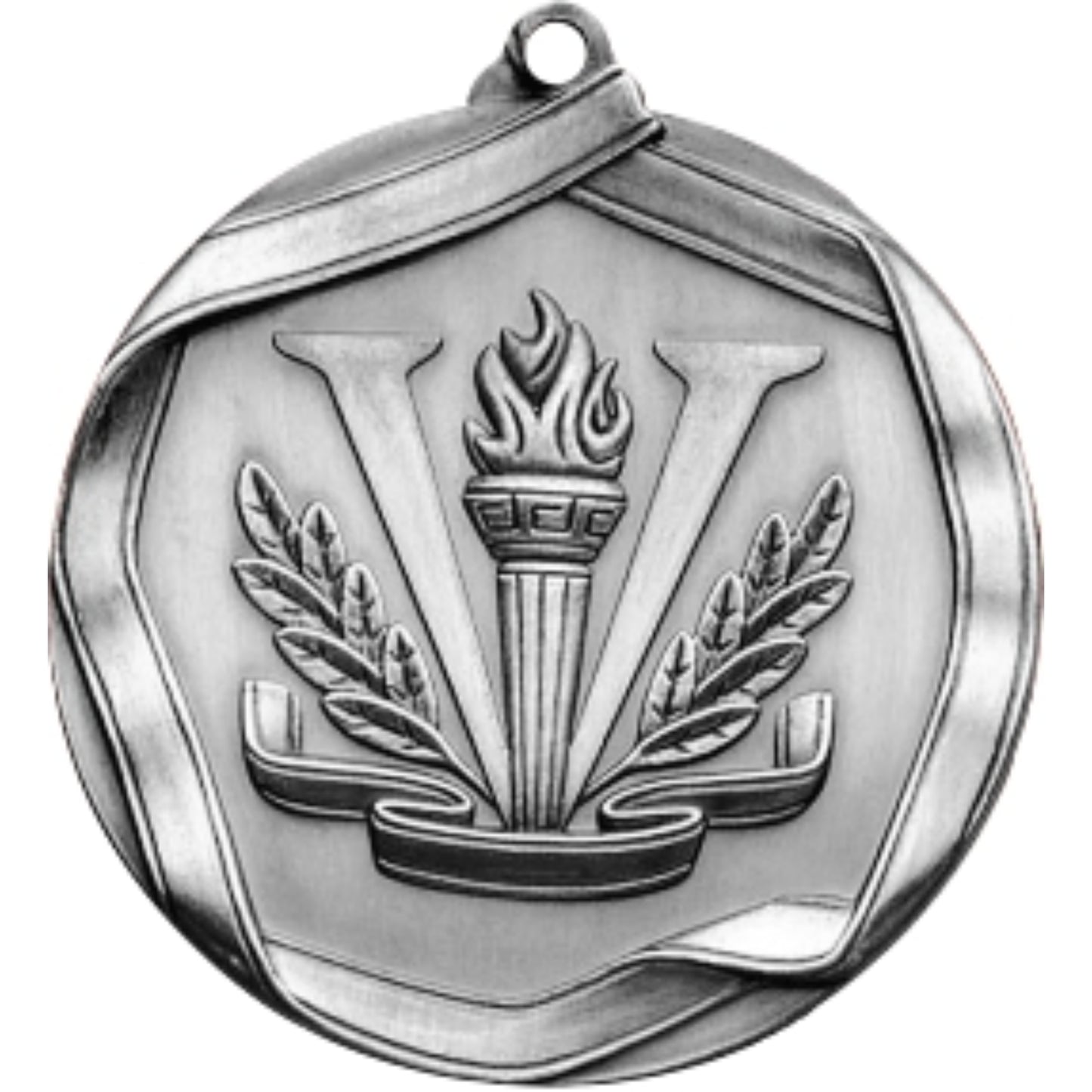 Ribbon Victory Medal 2.25" / Silver