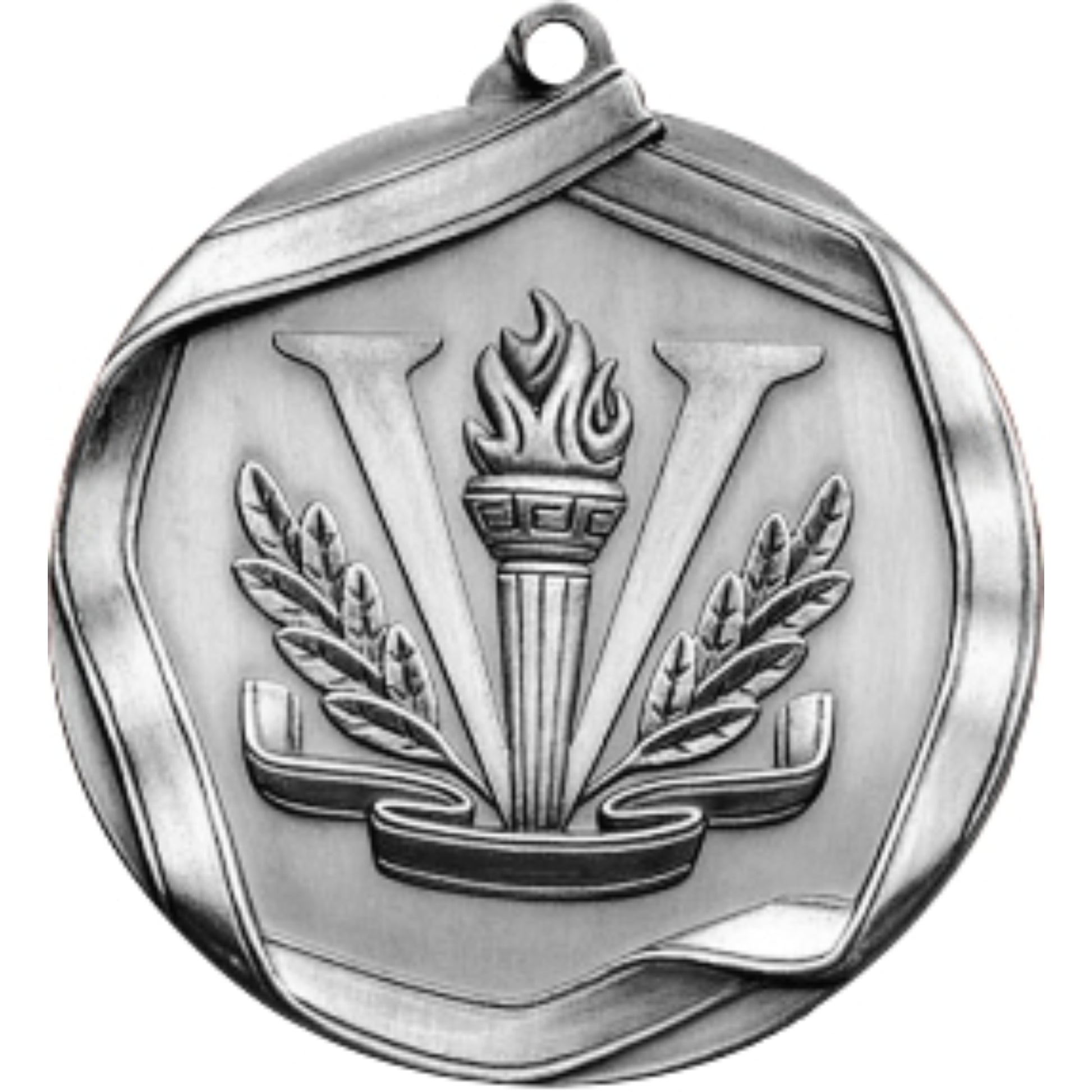 Ribbon Victory Medal 2.25" / Silver
