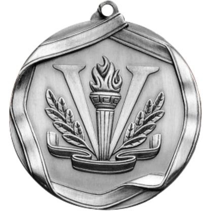 Ribbon Victory Medal 2.25" / Silver
