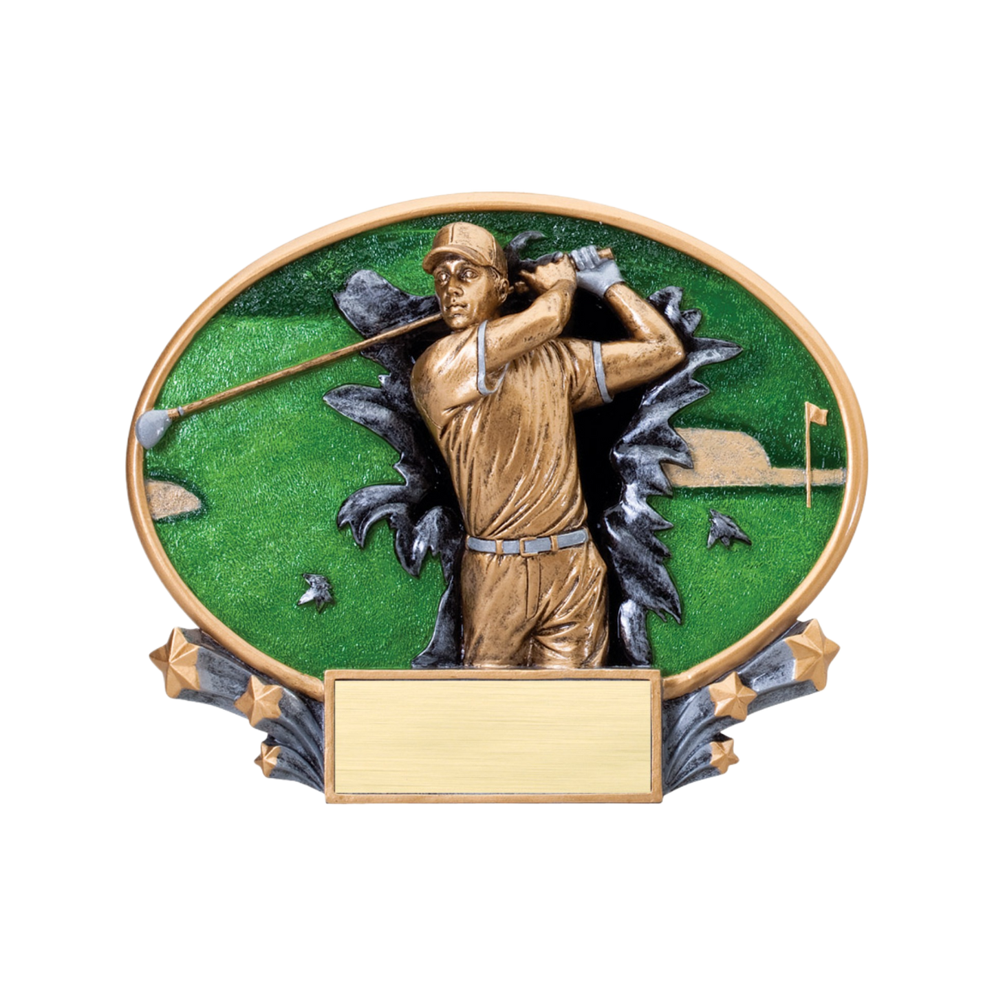 Explosive Oval Male Golf Award 6"