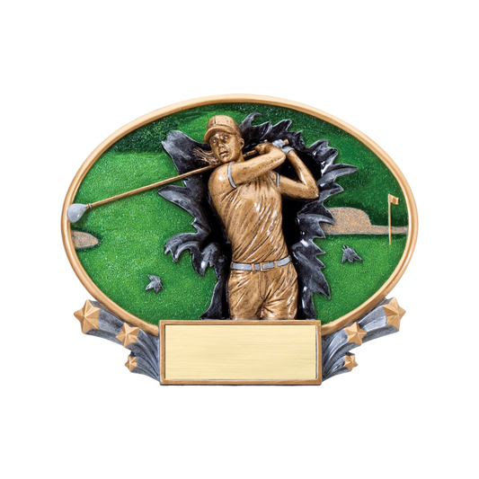 Explosive Oval Female Golf Award 6"