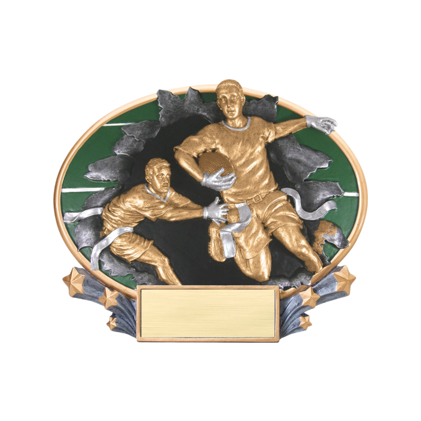 Explosive Oval Flag Football Award 6"