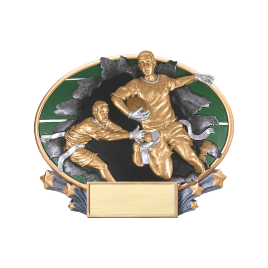 Explosive Oval Flag Football Award 6"