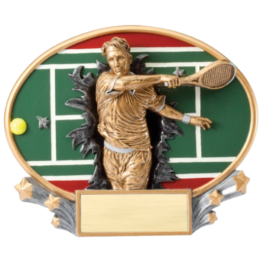 Explosive Oval Male Tennis Award 6"
