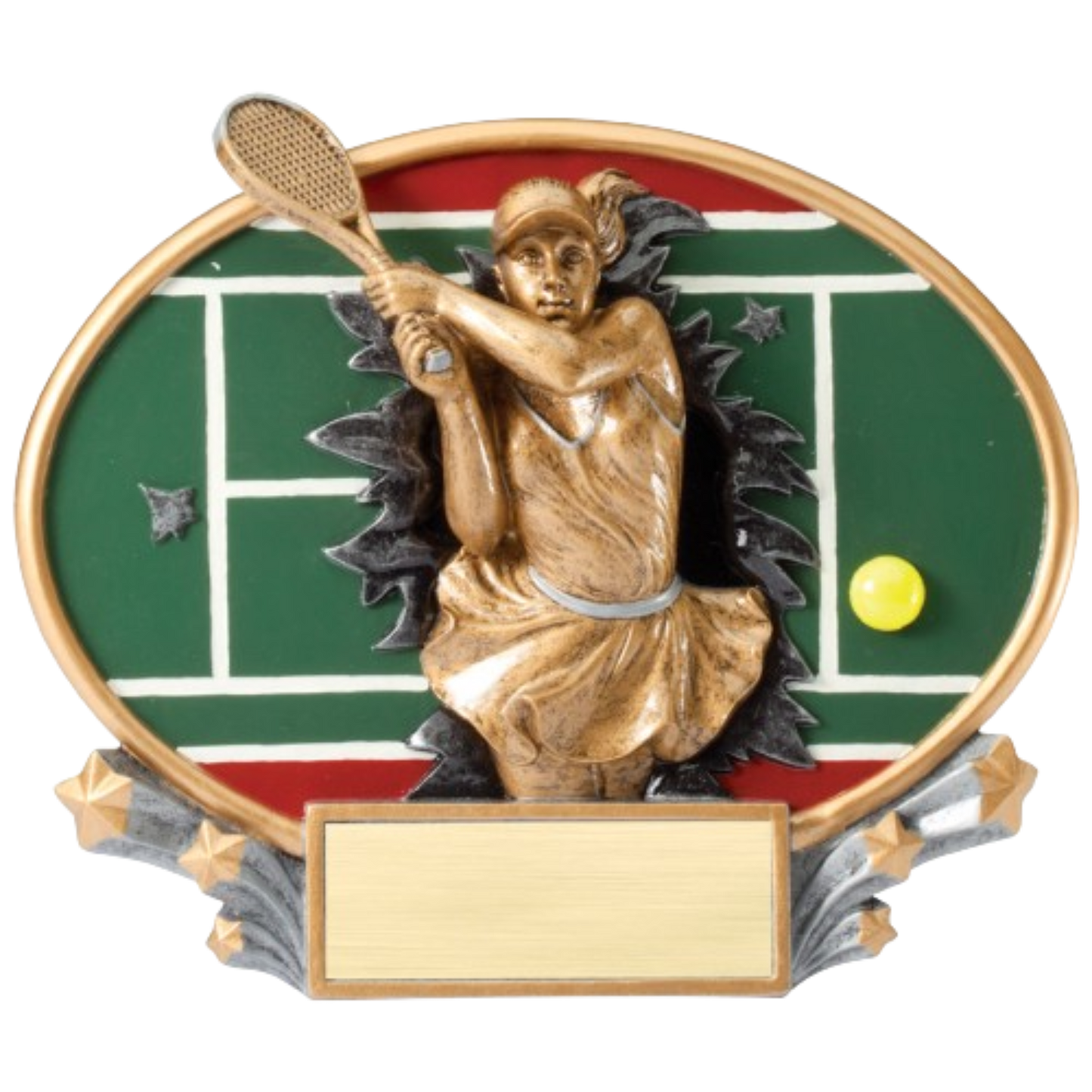 Explosive Oval Female Tennis Award 6"