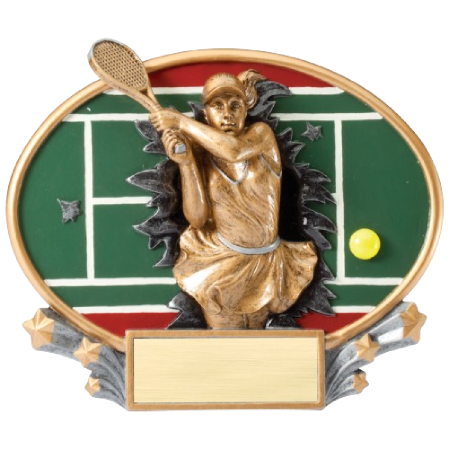 Explosive Oval Female Tennis Award 6"