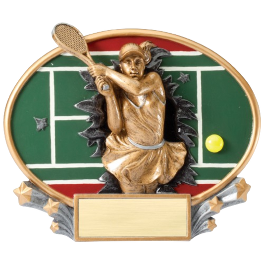 Explosive Oval Female Tennis Award 6"