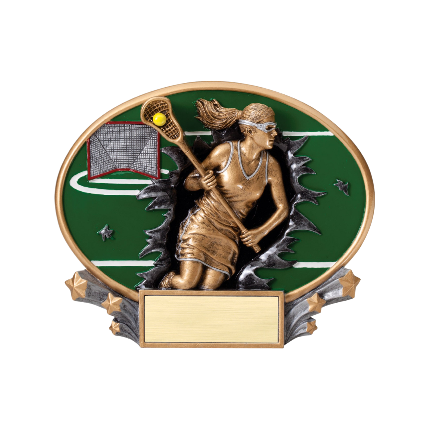 Explosive Oval Female Lacrosse Award 6"
