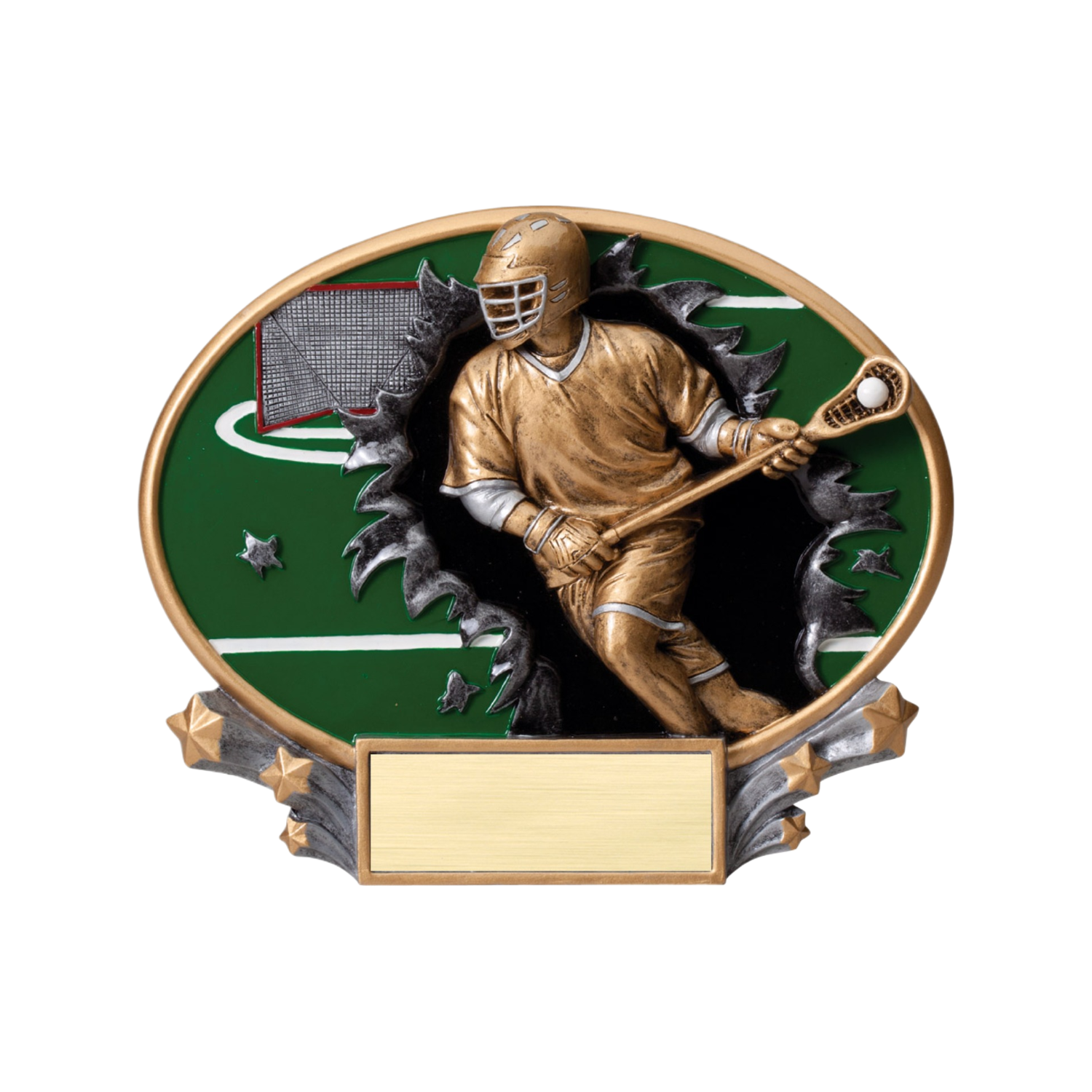 Explosive Oval Male Lacrosse Award 6"