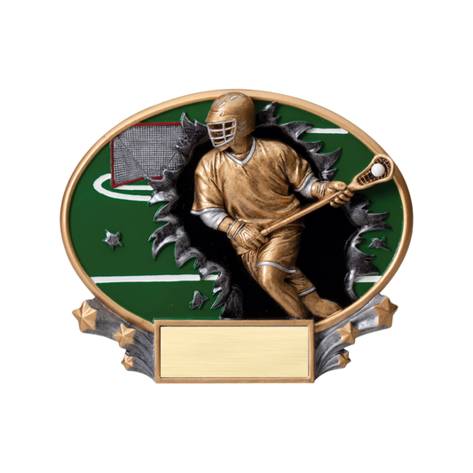 Explosive Oval Male Lacrosse Award 6"