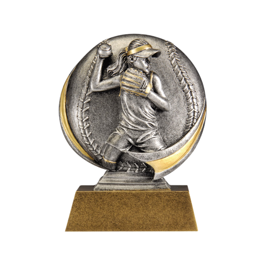 3D Female Softball Award 5"