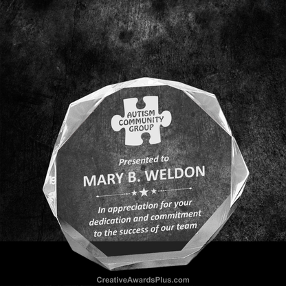 Octagon Acrylic Award 5" / Clear