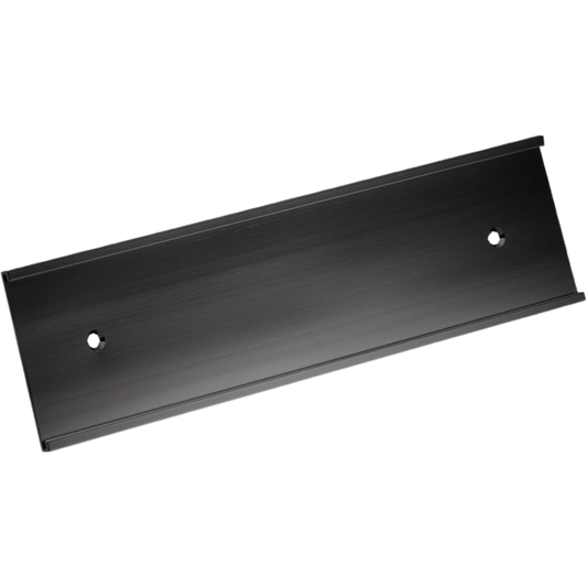 Wall Name Plate Holder - Black 1" x 8" / Black