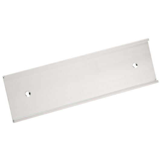 Wall Name Plate Holder - Silver 1" x 8" / Silver