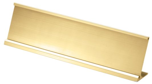 Desk Name Plate Holder - Bright Gold 2" x 10" / Bright Gold