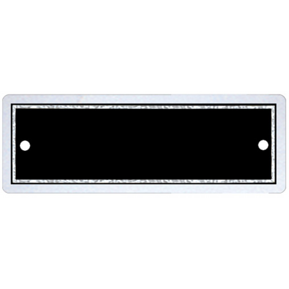 Double Border Perpetual Plate 1" x 3" / Black/Silver