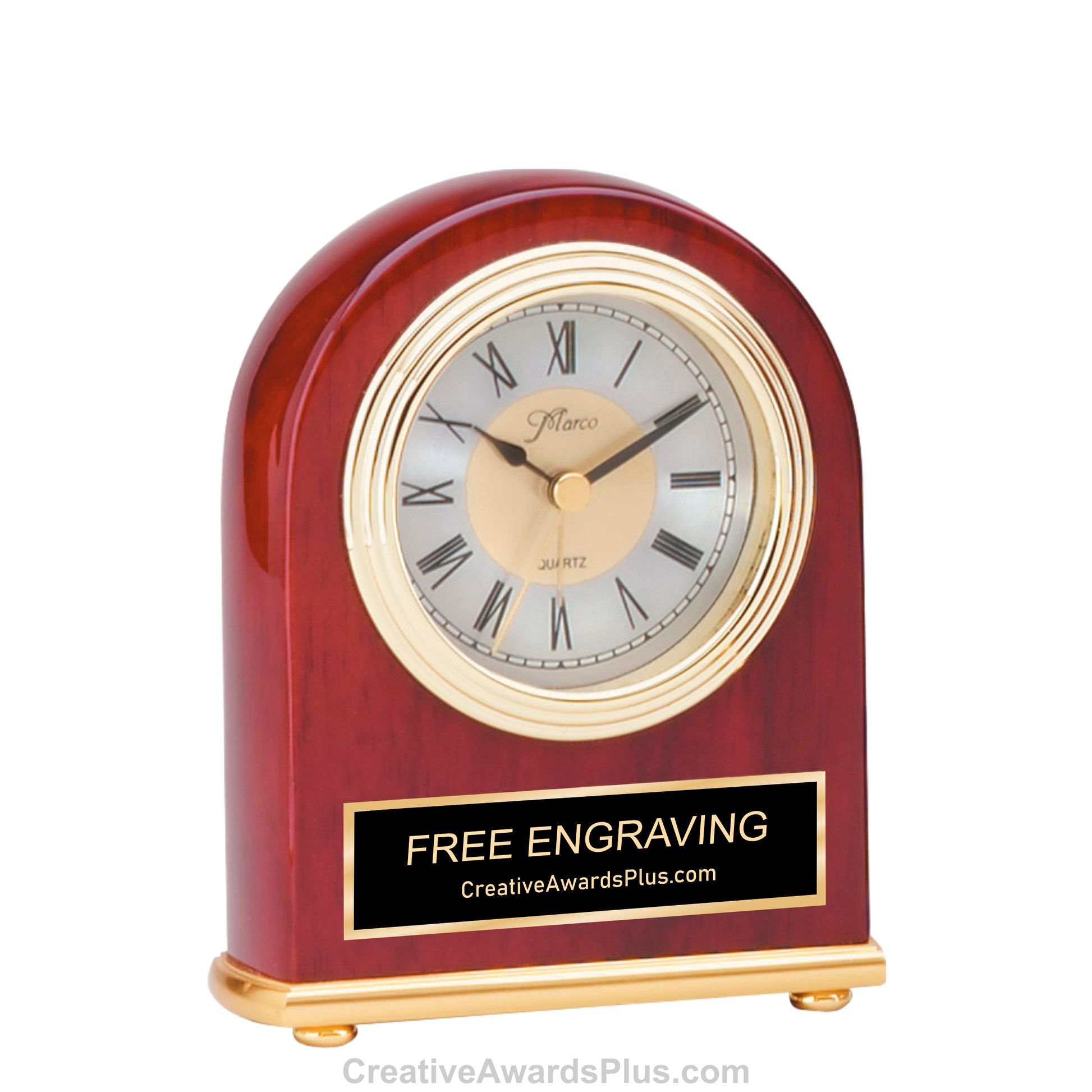 Small Domed Rosewood Clock 5" / Rosewood