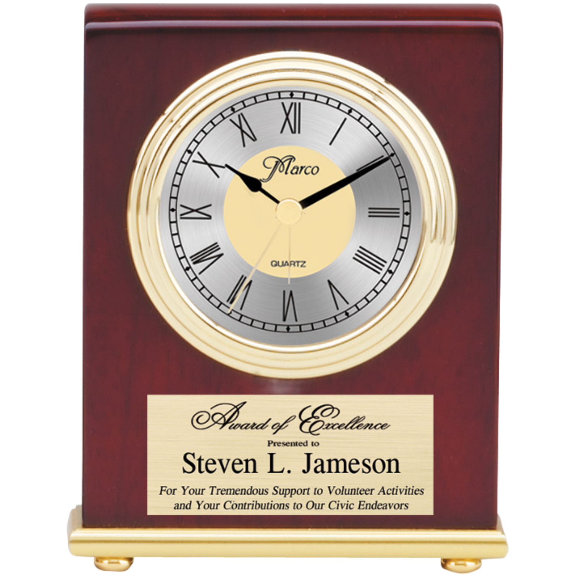 Small Rectangular Rosewood Clock 5" / Rosewood