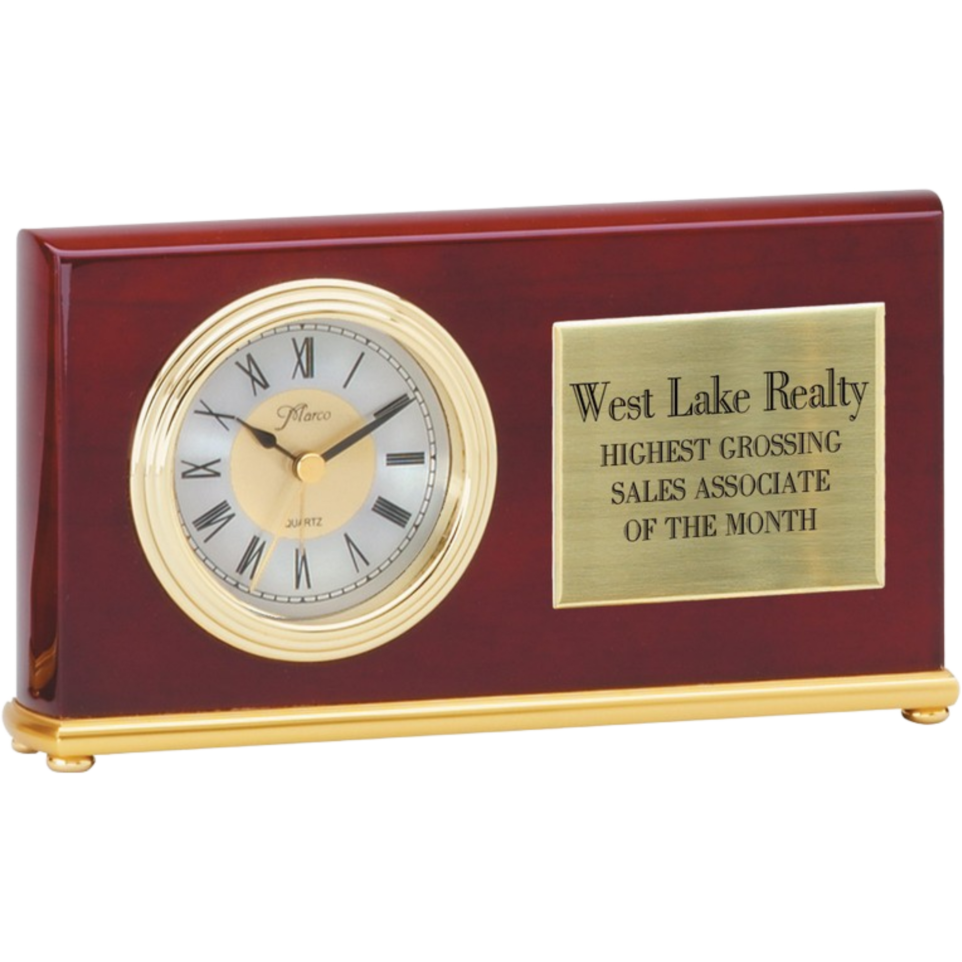 Small Horizontal Rosewood Clock 4" / Rosewood