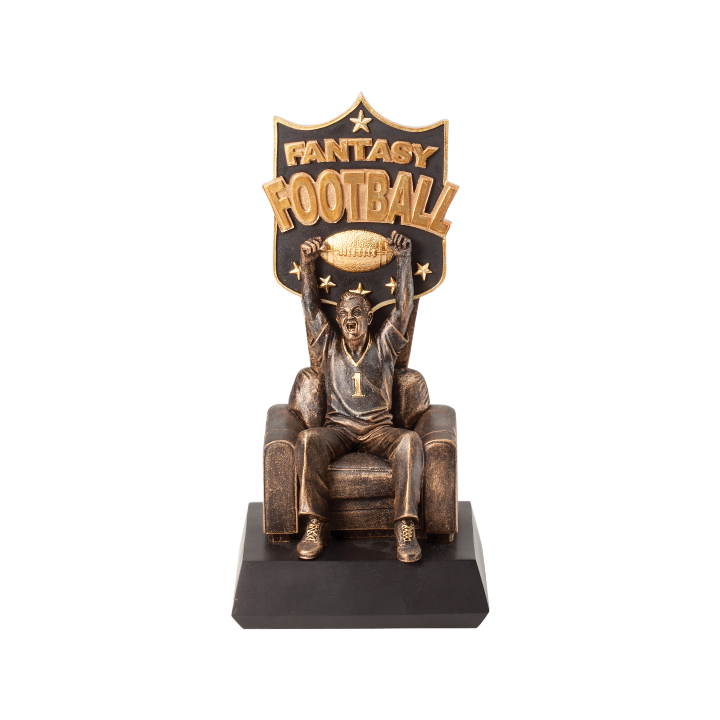 Fantasy Football Man Cheering Award 10.25"