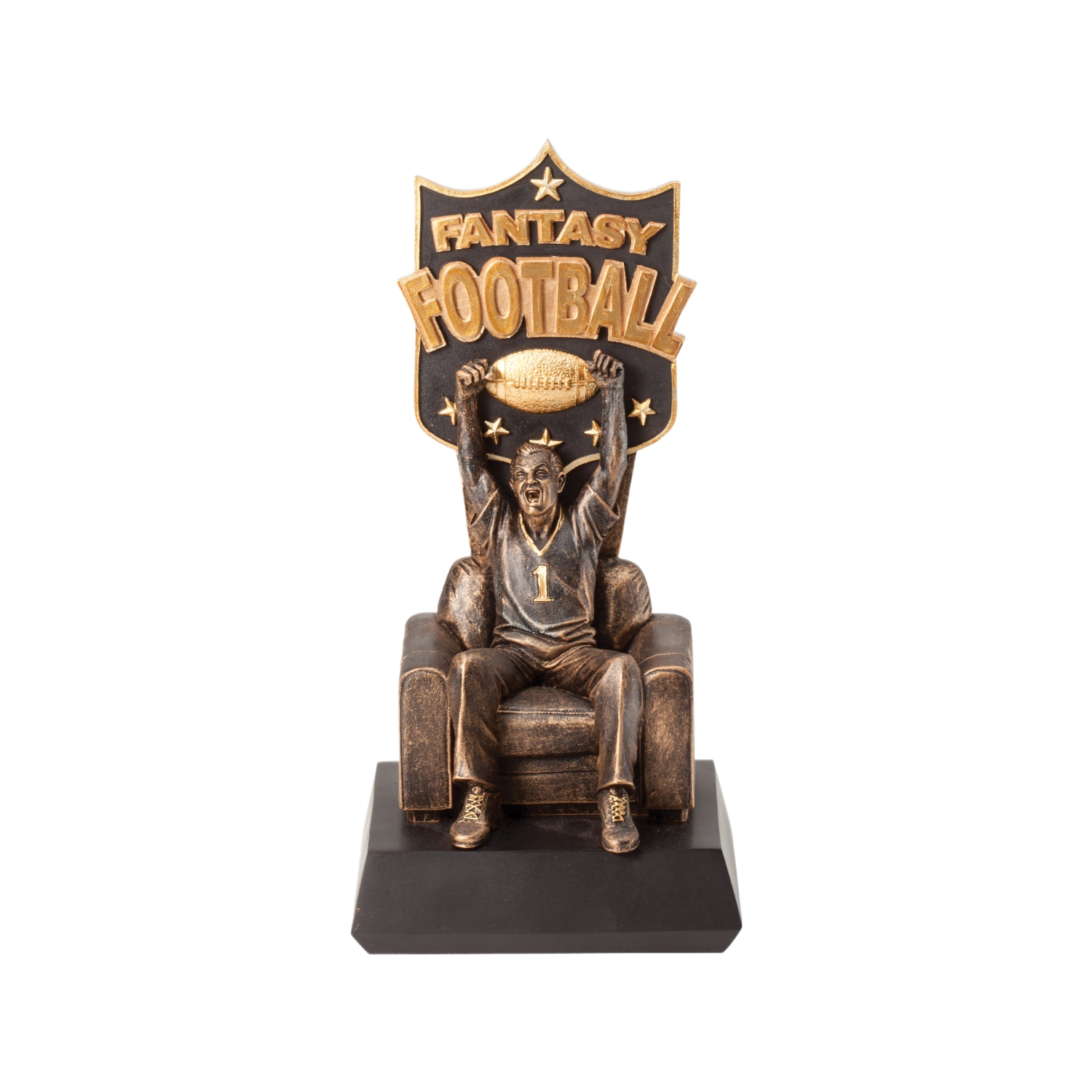 Fantasy Football Man Cheering Award 10.25"