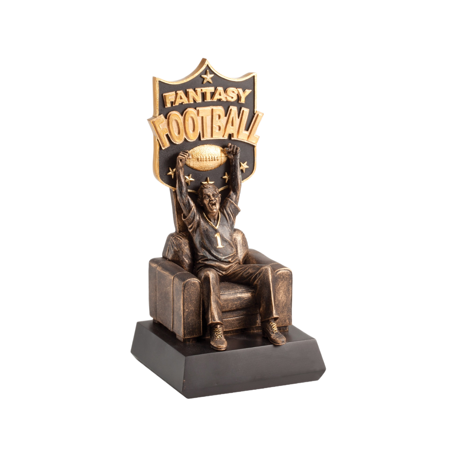 Fantasy Football Man Cheering Award 10.25"