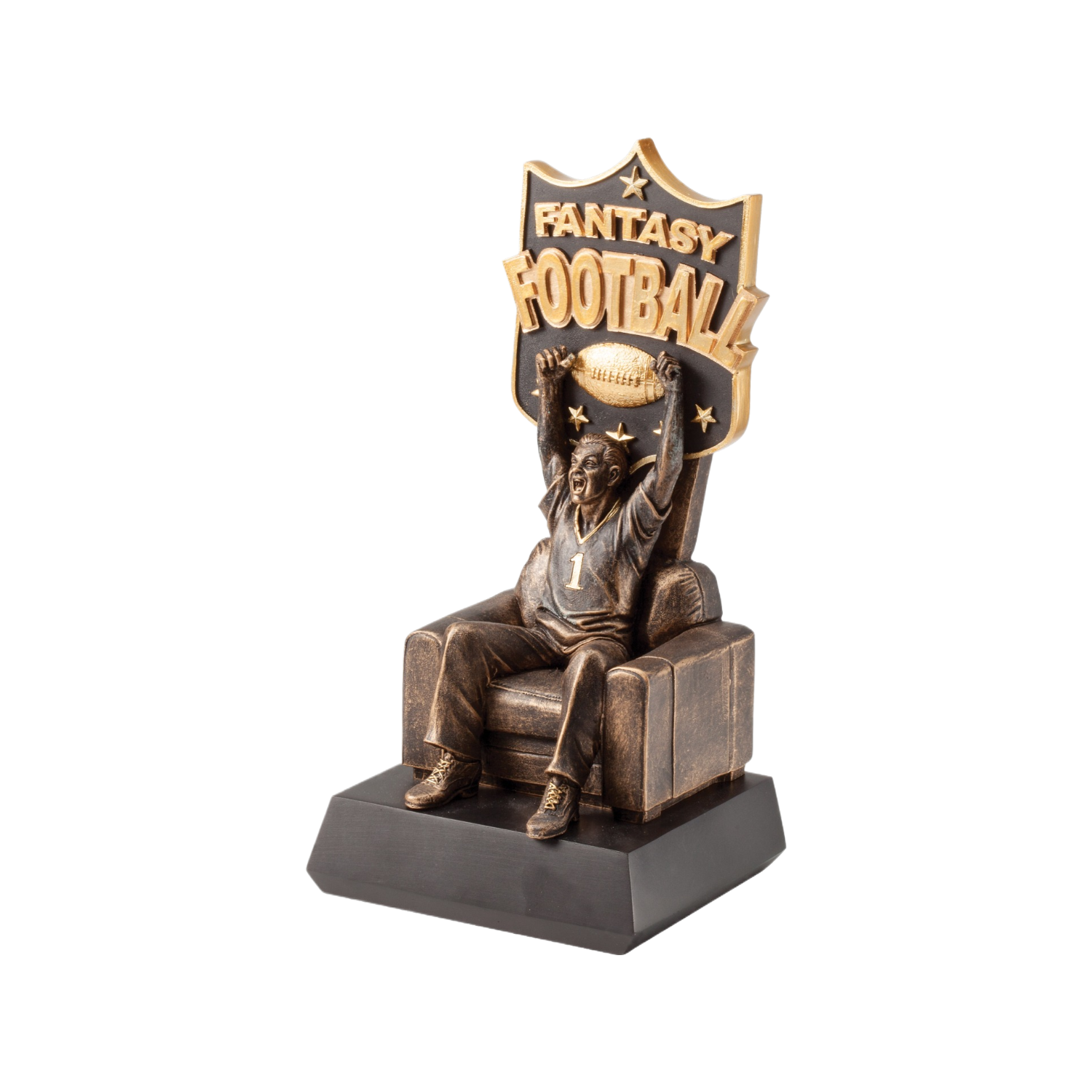 Fantasy Football Man Cheering Award 10.25"