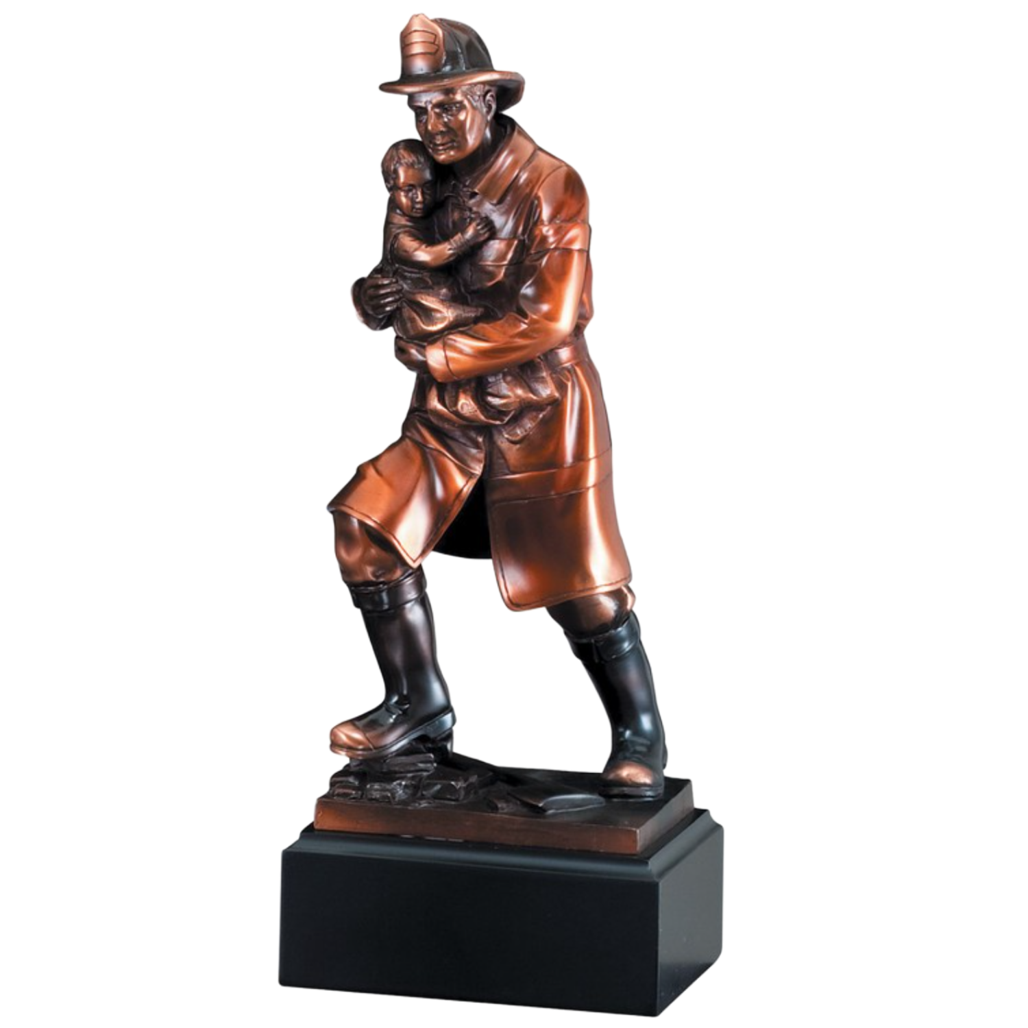 Firefighter With Child Award 11.5"