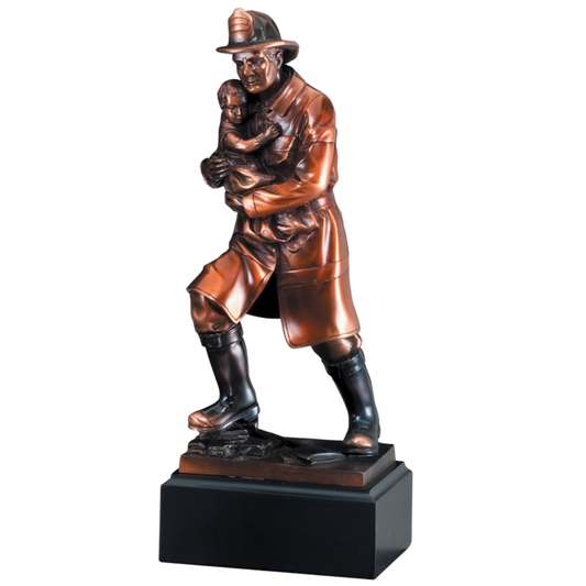 Firefighter With Child Award 11.5"