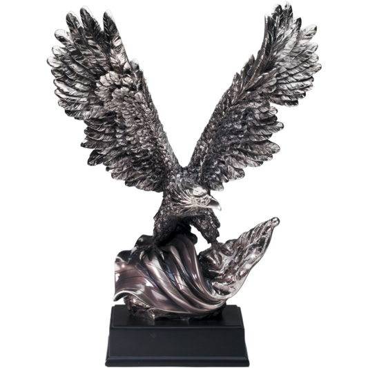 Silver Eagle Clinching Flag 19"
