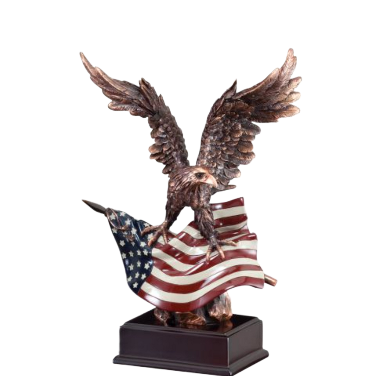 Bronze Eagle on Flag Award 12.5"