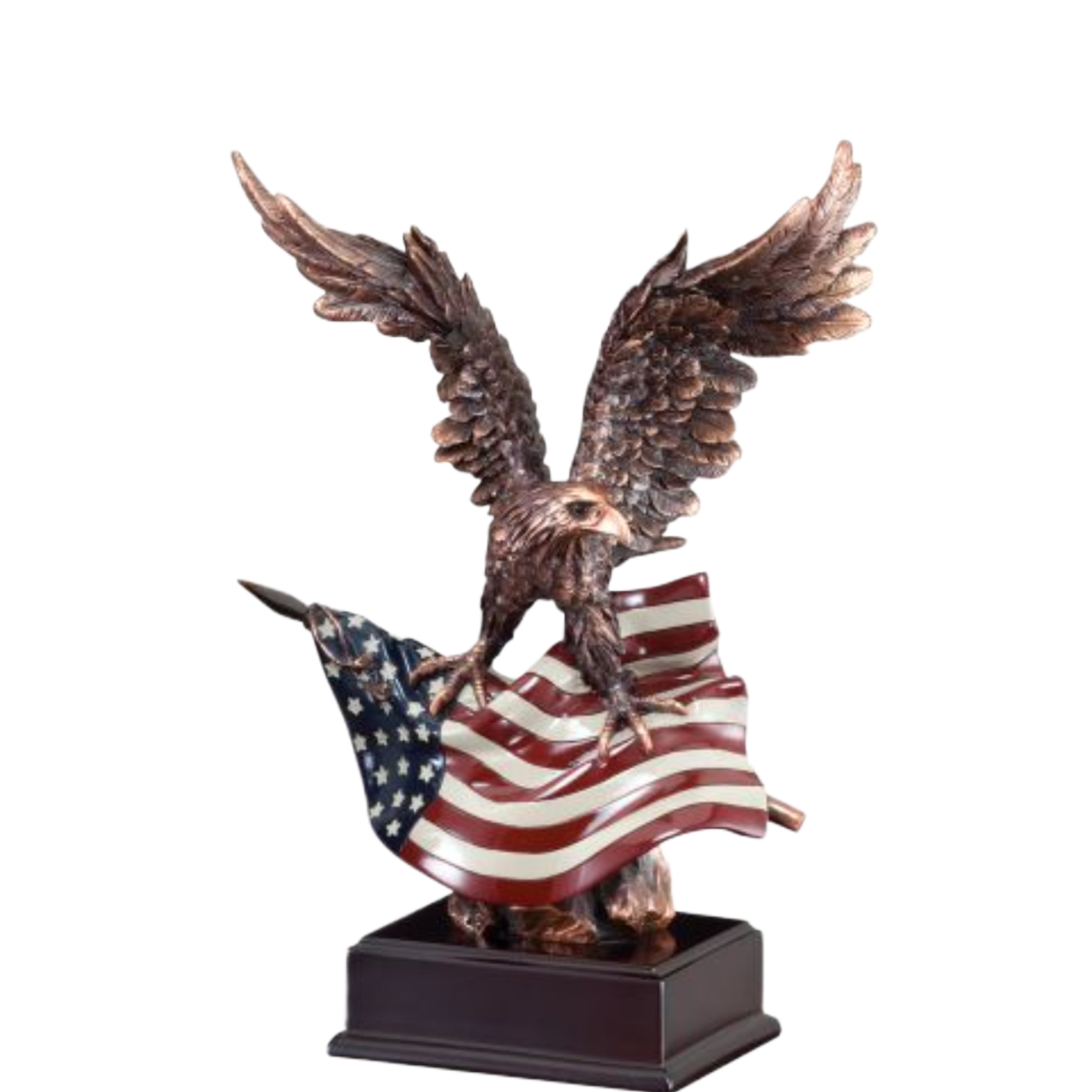 Bronze Eagle on Flag Award 12.5"