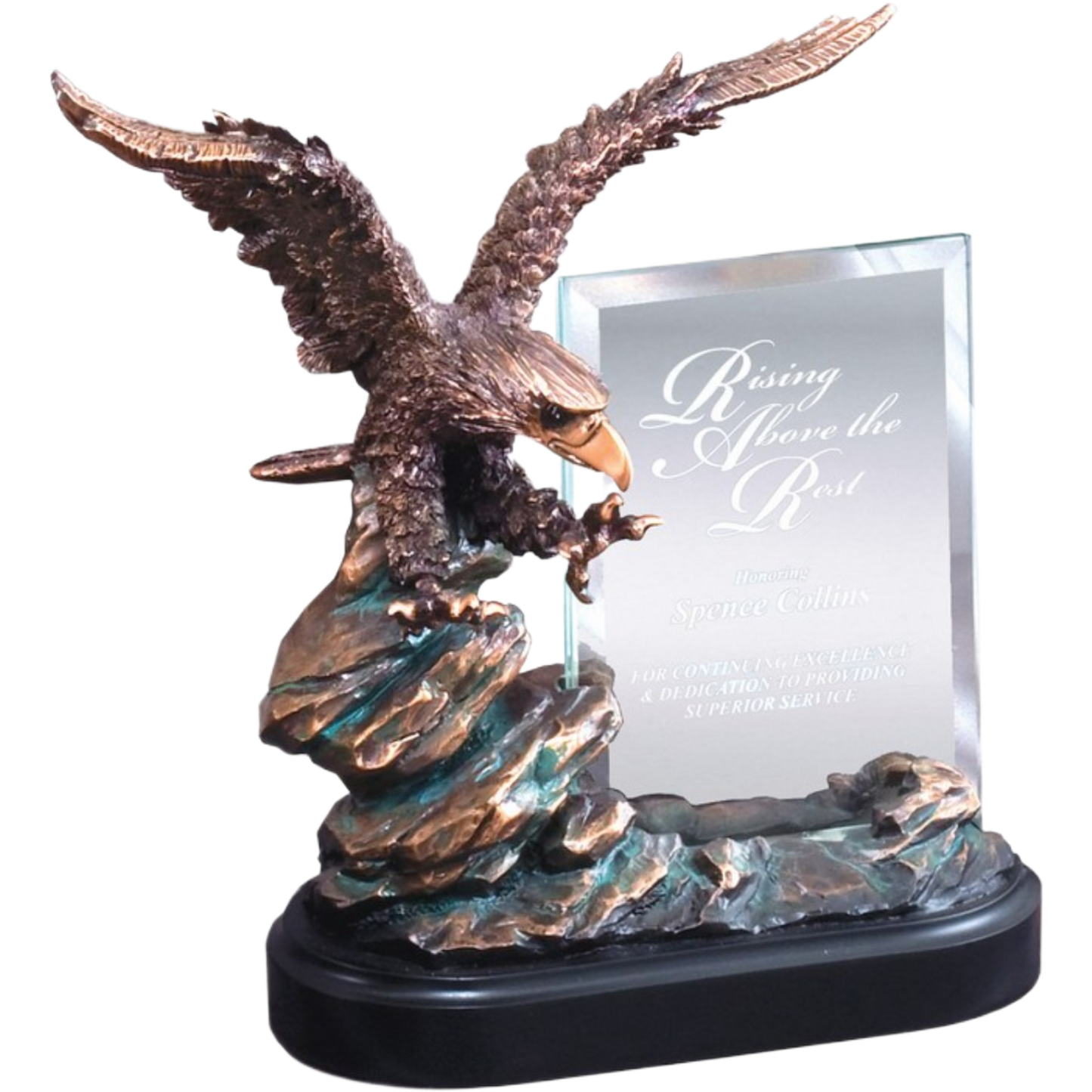 Eagle Rocks with Glass Award 9.5"