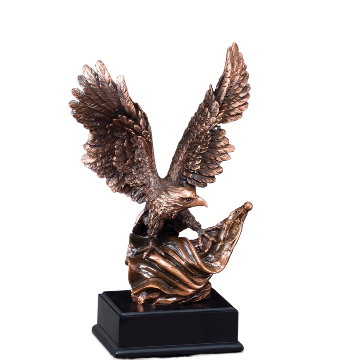 Bronze Eagle Clinching Flag 14"