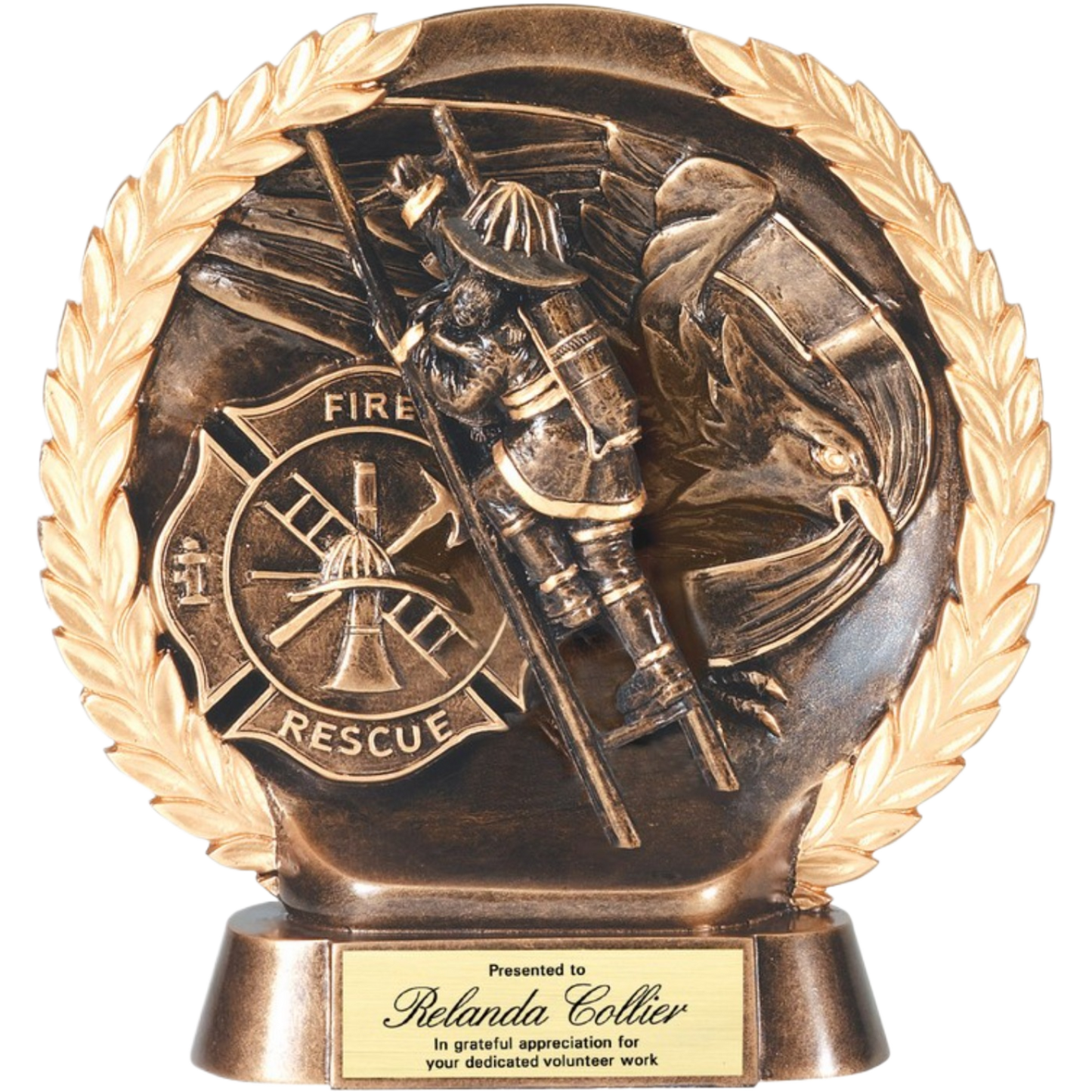 Plate Firefighter Award 7.5"
