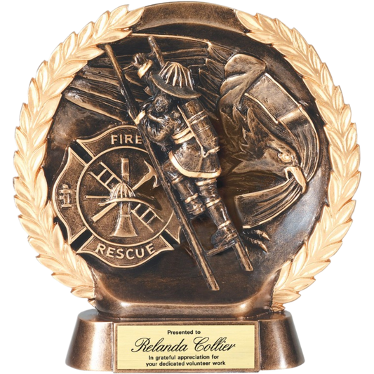 Plate Firefighter Award 7.5"