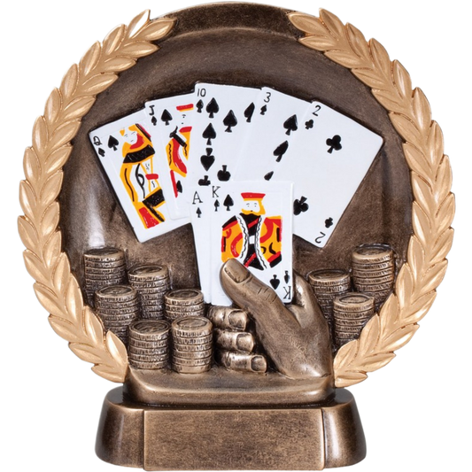Plate Poker Hand Award 7.5"
