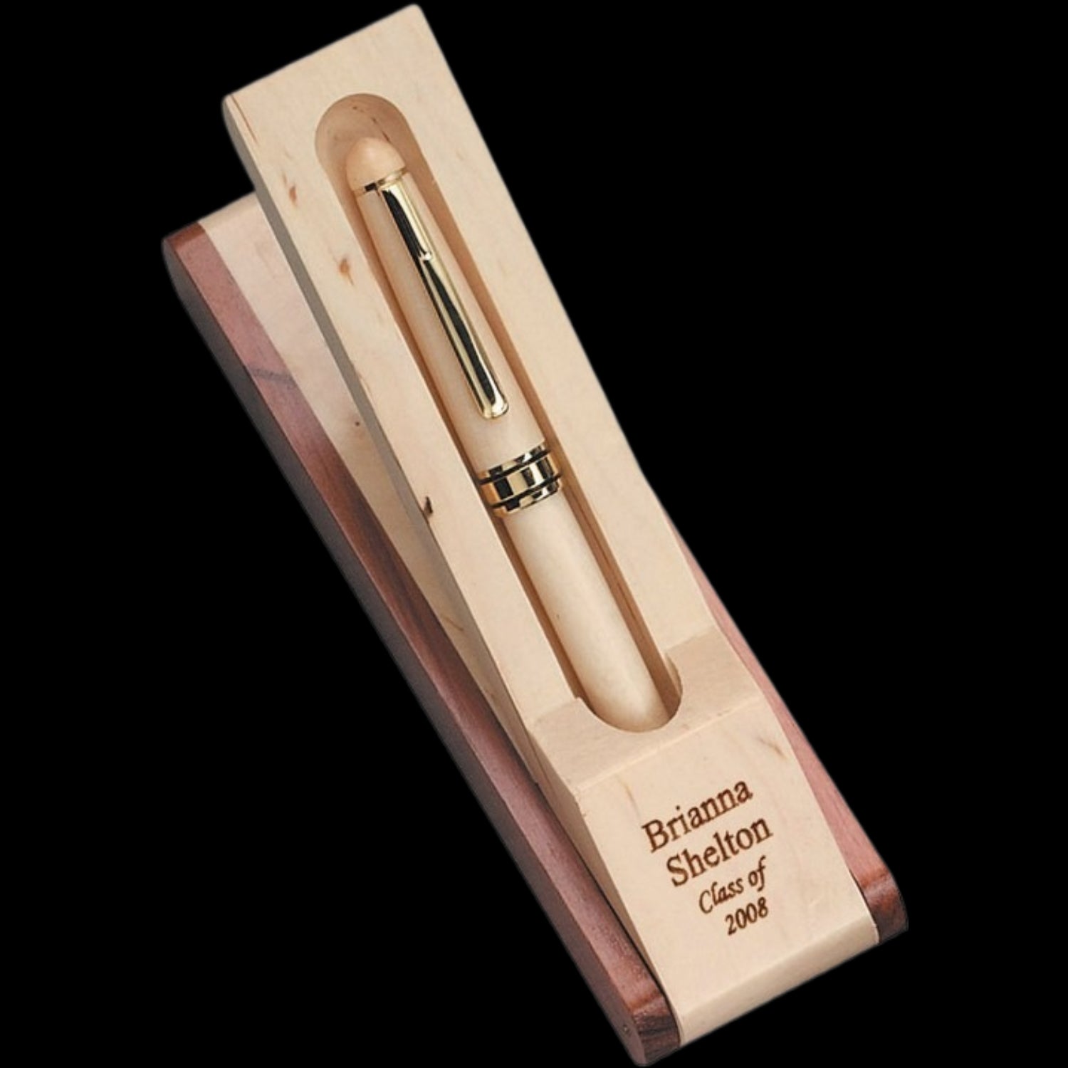 2 Tone Case and Pen 2.125" x 6.625" / Birch