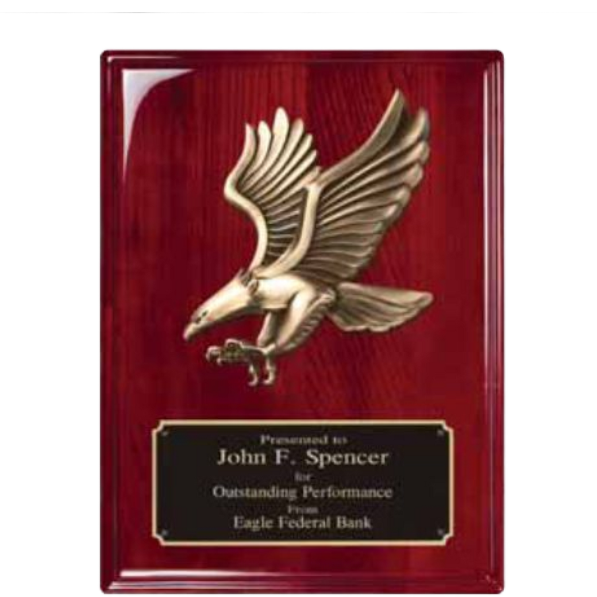 Barhill Eagle Rosewood Plaque 8" x 10" / Rosewood