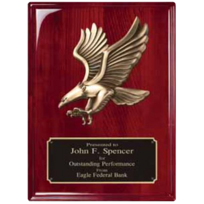 Barhill Eagle Rosewood Plaque 9" x 12" / Rosewood
