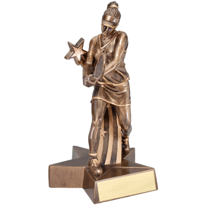 Super Star Female Tennis Award 6.5"