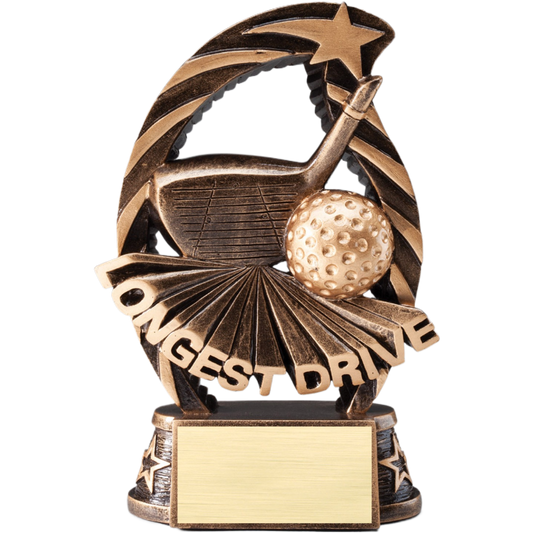 Star Longest Drive Golf Award 6.5"