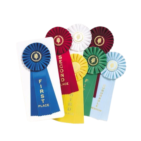 Rosette 1st Place Ribbon 11" / Blue