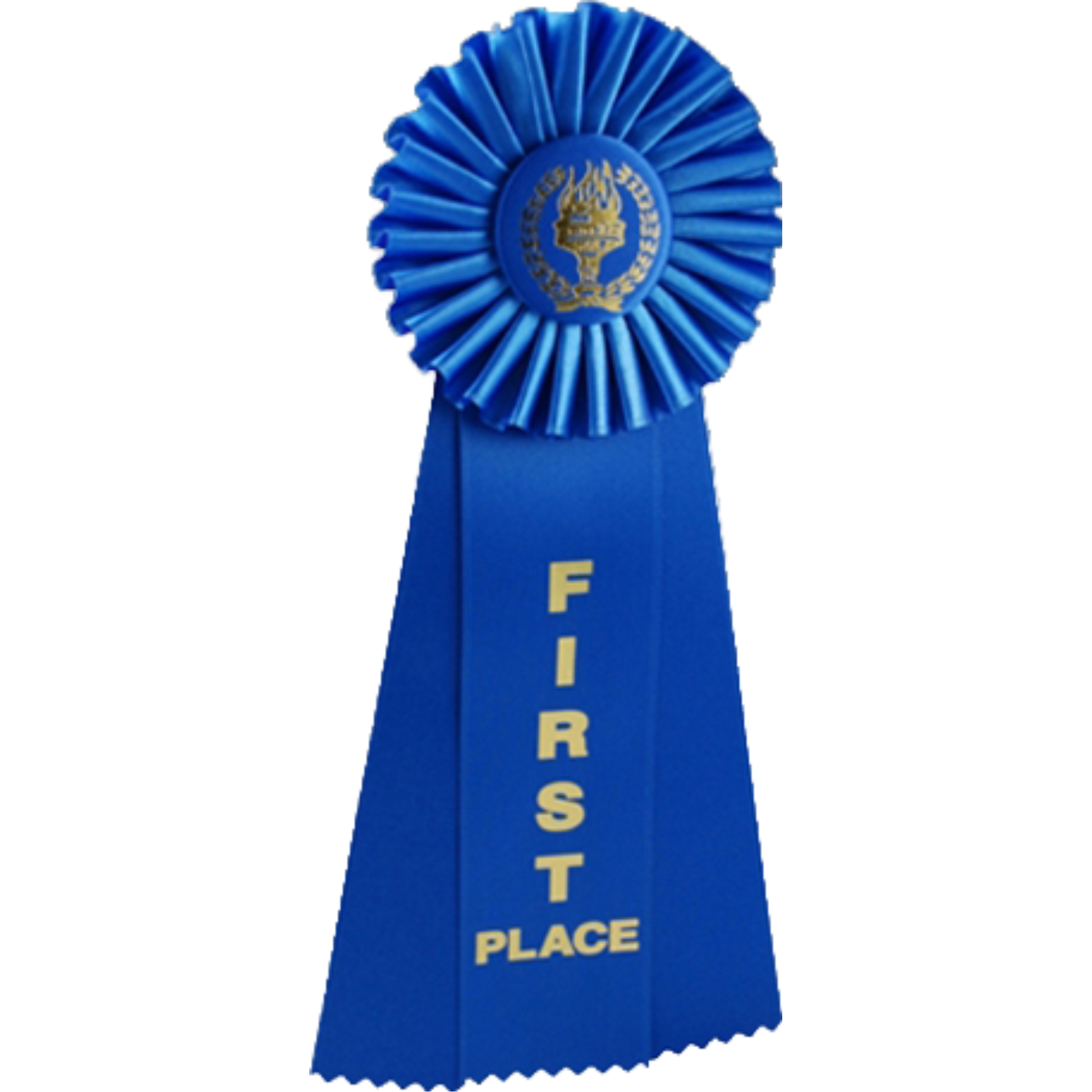 Rosette 1st Place Ribbon 11" / Blue