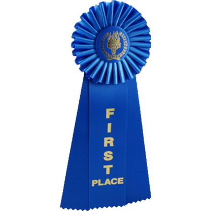 Rosette 1st Place Ribbon 11" / Blue
